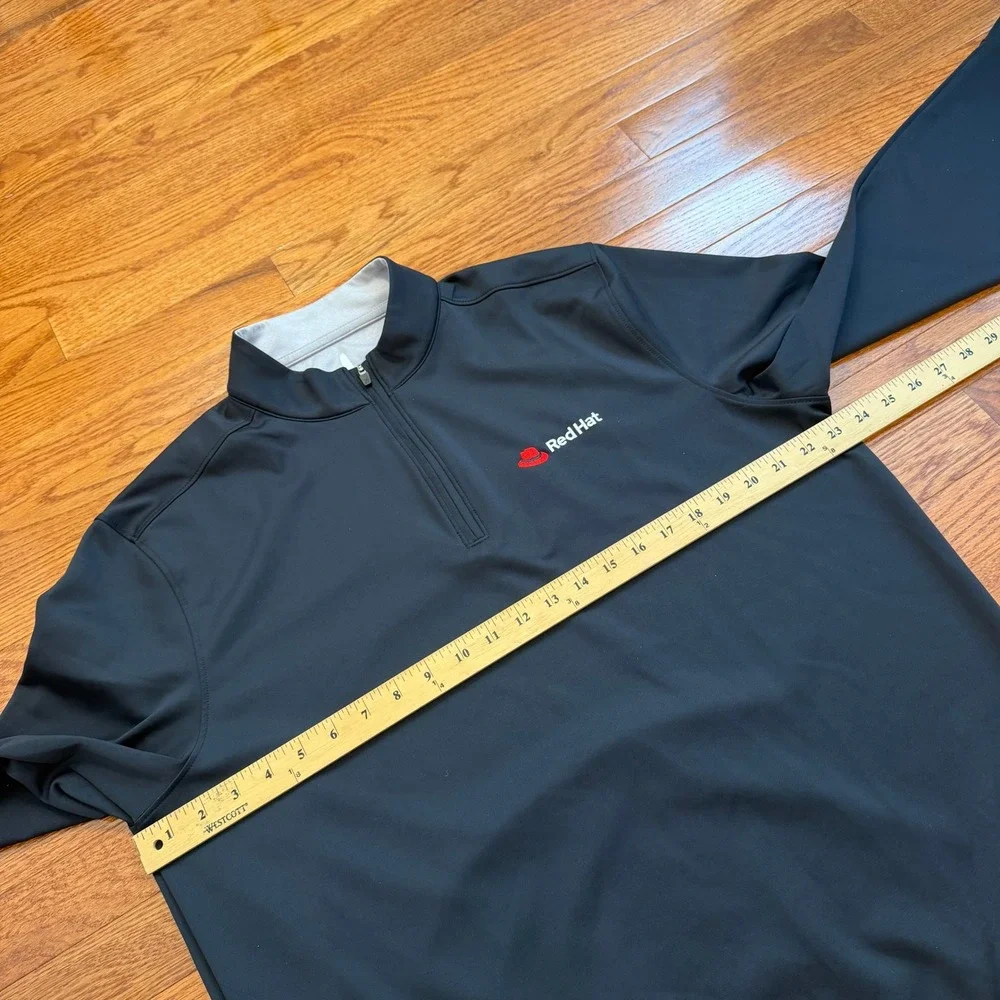 Johnnie-O 1/4 Zip Pullover Performance Shirt Mens Large Black Golf Logo Stretch